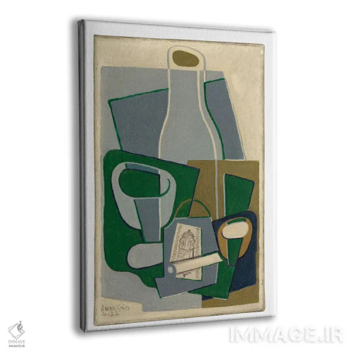 تابلو 1922،پیپ و بسته توتون، ۱۹۲۲ اثر خوان گрис (نقاش کوبیست اسپانیایی) - نمای پرسپکتیو محصول