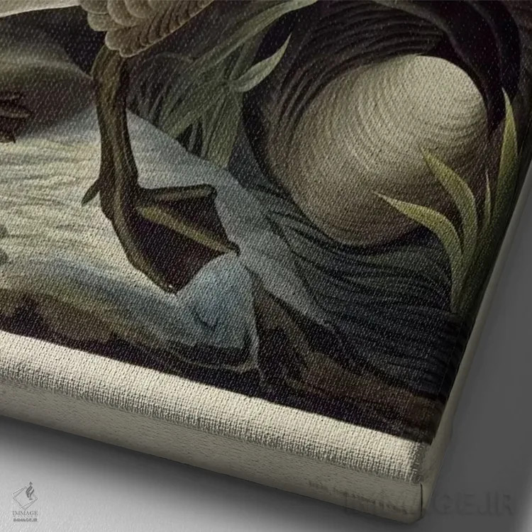 تابلو c.1827-1838،غاز کانادایی، حدود ۱۸۲۷–۱۸۳۸ اثر جان جیمز آدوبون (نقاش و پرندهشناس) - نمای نزدیک بافت بوم