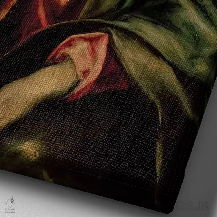 تابلو برکت دادن مسیح اثر ال گرکو (نقاش یونانی-اسپانیایی) - نمای نزدیک بافت بوم