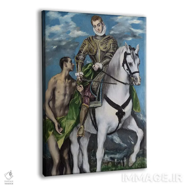 تابلو سن مارتین و گدا، ۱۵۹۷-۱۵۹۹ (گالری ملی هنر) اثر ال گرکو (نقاش یونانی-اسپانیایی) - نمای پرسپکتیو محصول