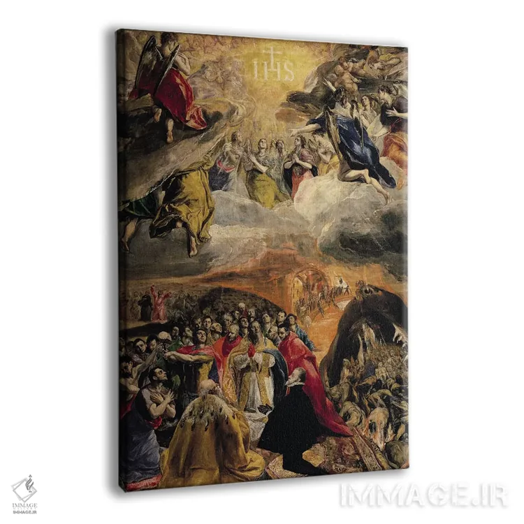 تابلو ستایش نام عیسی، حدود ۱۵۷۸ (صومعه ال اسکوریال) اثر ال گرکو (نقاش یونانی-اسپانیایی) - نمای پرسپکتیو محصول