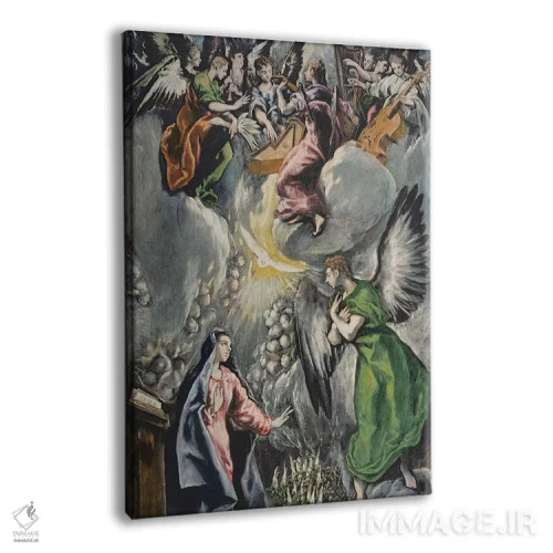 تابلو بشارت (موزه دل پرادو) اثر ال گرکو (نقاش یونانی-اسپانیایی) - نمای پرسپکتیو محصول