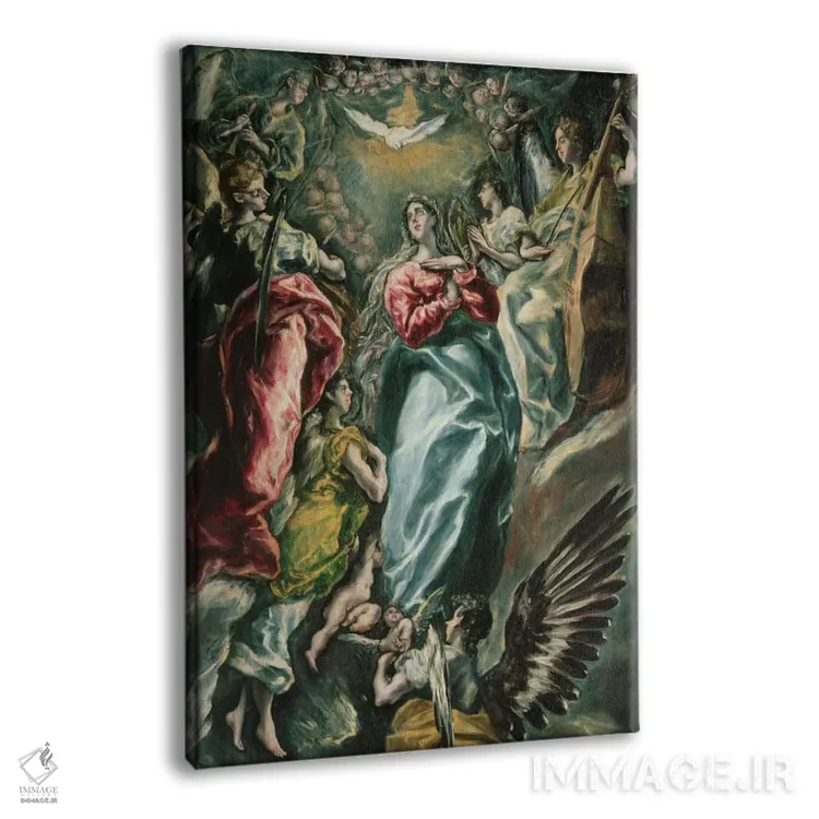 تابلو عروج حضرت مریم، ۱۶۰۷-۱۶۱۳ (موزه سانتا کروز) اثر ال گرکو (نقاش یونانی-اسپانیایی) - نمای پرسپکتیو محصول