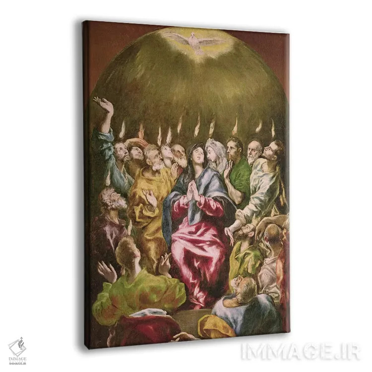 تابلو عید پنطیکاست، حدود ۱۶۰۴-۱۶۱۴ اثر ال گرکو (نقاش یونانی-اسپانیایی) - نمای پرسپکتیو محصول