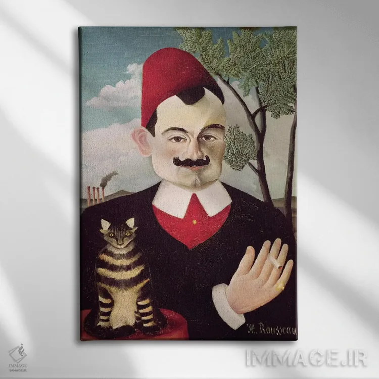 تابلو پرتره پیر لوتی، حدود ۱۸۹۱ اثر آنری روسو - نمای روبهرو روی دیوار