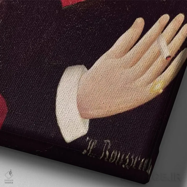 تابلو پرتره پیر لوتی، حدود ۱۸۹۱ اثر آنری روسو - نمای نزدیک بافت بوم