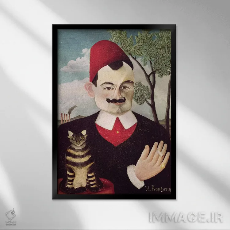 تابلو پرتره پیر لوتی، حدود ۱۸۹۱ اثر آنری روسو - نمای قابدار مشکی