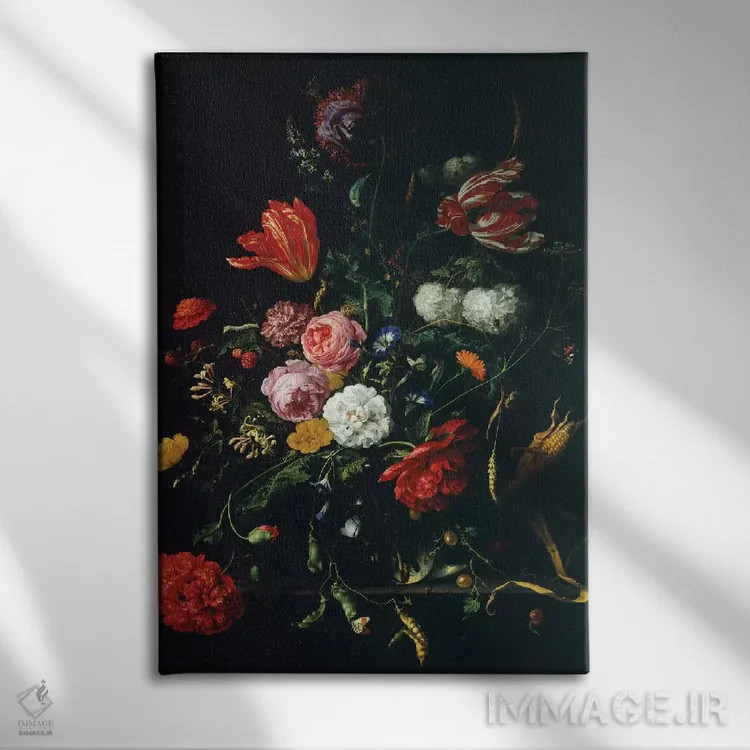 تابلو طبیعت بیجان اثر یان داویدز د هیم (نقاش هلندی) - نمای روبهرو روی دیوار