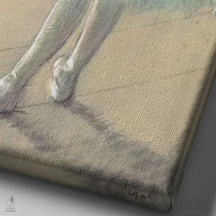 تابلو رقاص اثر ادگار دگا (نقاش و مجسمهساز فرانسوی) - نمای نزدیک بافت بوم