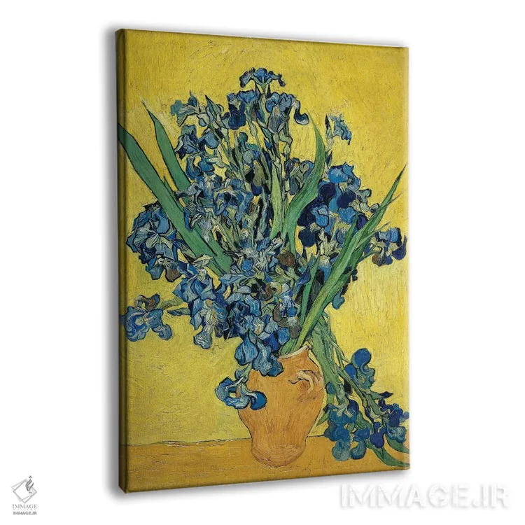 تابلو زنبقها، ۱۸۹۰ اثر ونسان ون گوگ (نقاش مشهور هلندی پستامپرسیونیسم) - نمای پرسپکتیو محصول