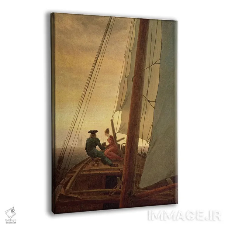 تابلو بر عرشه یک کشتی بادبانی، ۱۸۱۹ اثر کاسپار داوید فریدریش (نقاش رمانتیک آلمانی) - نمای پرسپکتیو محصول