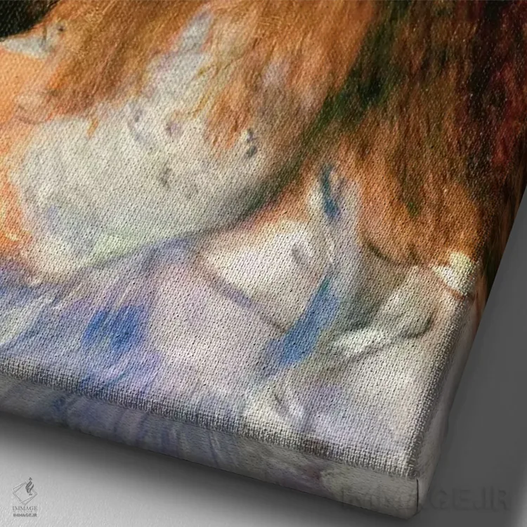 تابلو پرتره دوشیزه ایرن کاهن دانورس، ۱۸۸۰ اثر پیر-اوگوست رنوار - نمای نزدیک بافت بوم