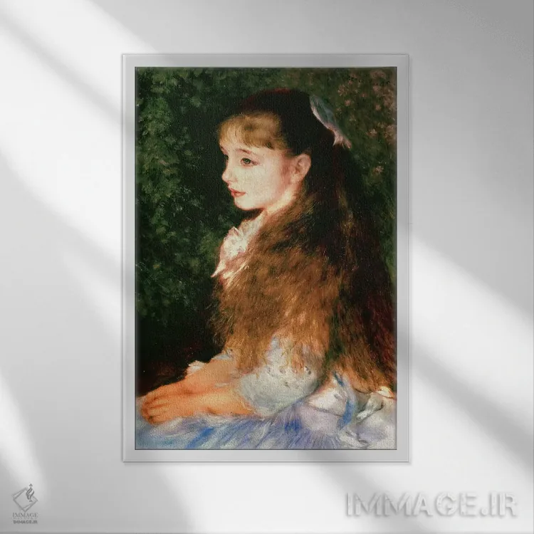 تابلو پرتره دوشیزه ایرن کاهن دانورس، ۱۸۸۰ اثر پیر-اوگوست رنوار - نمای قابدار سفید