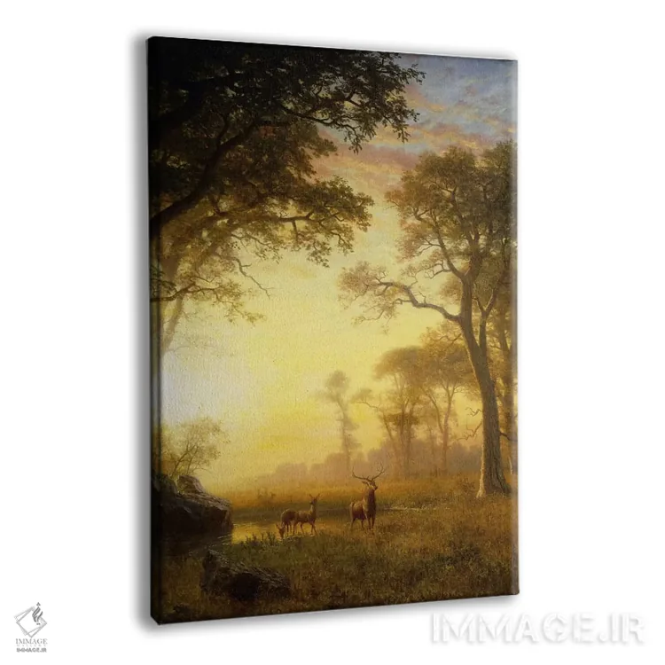 تابلو نور در جنگل اثر آلبرت بیرشتات (نقاش منظره آمریکایی) - نمای پرسپکتیو محصول