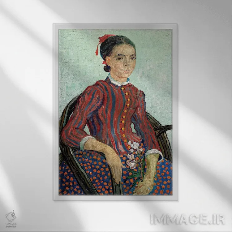 تابلو لا موسمه، ۱۸۸۸ اثر ونسان ون گوگ (نقاش مشهور هلندی پستامپرسیونیسم) - نمای قابدار سفید
