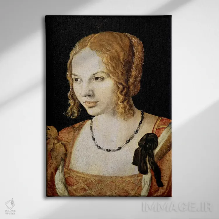 تابلو زن جوان ونیزی اثر آلبریشت دورر (نقاش آلمانی) - نمای روبهرو روی دیوار