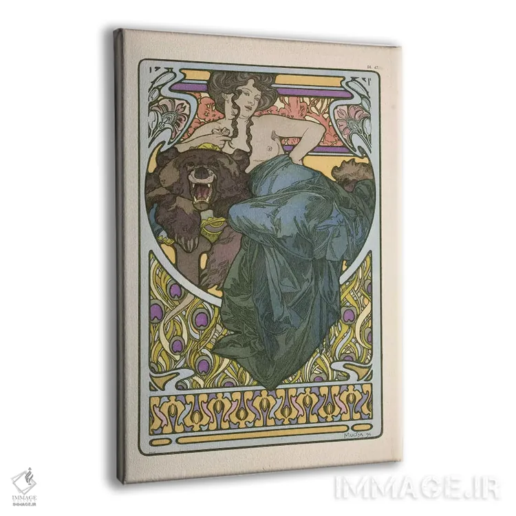 تابلو صفحه ۴۷ از اسناد دکوراتیو اثر آلفونس موخا (هنرمند آرت نووی چک) - نمای پرسپکتیو محصول