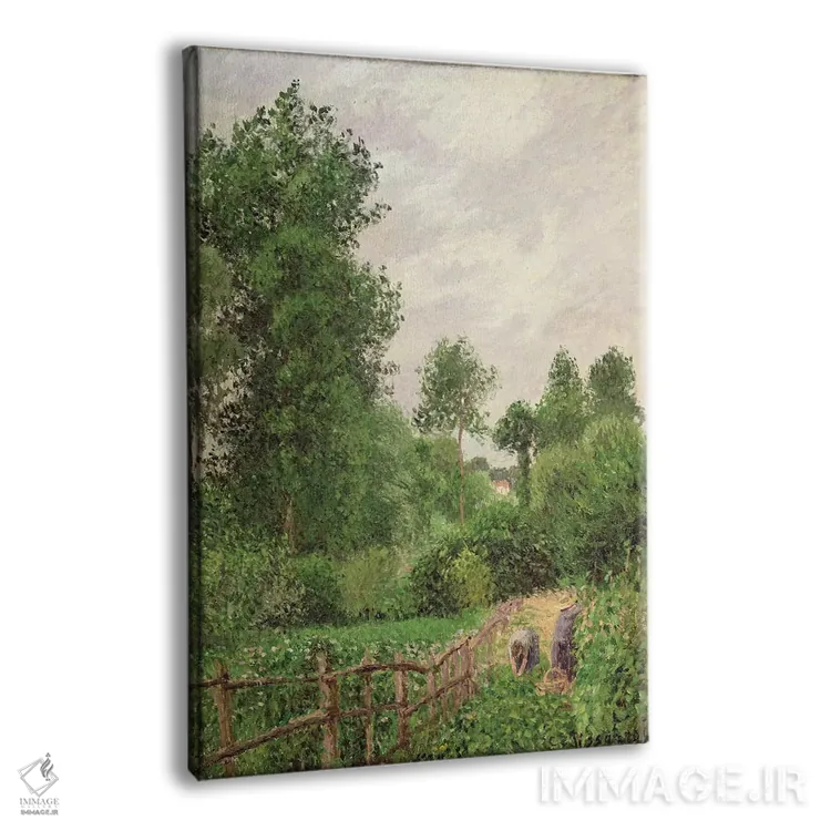 تابلو منظره، هوای خاکستری در اراگنی، ۱۸۹۹ اثر کامی یِل پیسارو (نقاش فرانسوی امپرسیونیست) - نمای پرسپکتیو محصول