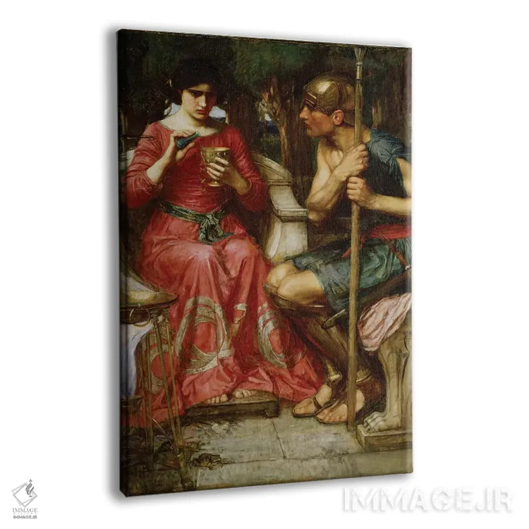 تابلو جیسون و مدئا، ۱۹۰۷ (اسطوره یونانی) اثر جان ویلیام واترهاوس (نقاش انگلیسی سبک پره-رافائلیت) - نمای پرسپکتیو محصول