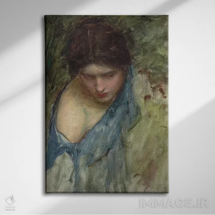 تابلو طرحی از پری سمت چپ، پریان سر اورفئوس را مییابند اثر جان ویلیام واترهاوس (نقاش انگلیسی سبک پره-رافائلیت) - نمای روبهرو روی دیوار