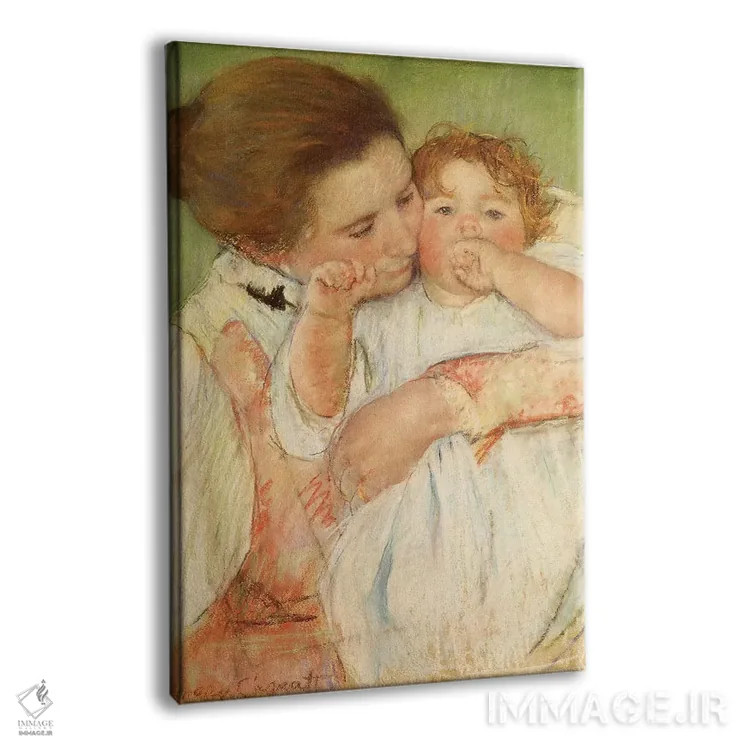 تابلو مادر و کودک، ۱۸۹۷ اثر مری استیونسون کاسات (نقاش آمریکایی) - نمای پرسپکتیو محصول