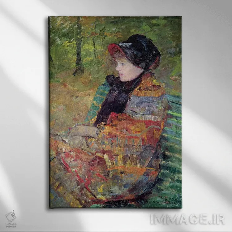 تابلو پرتره دوشیزه سی. لیدیا کاسات، ۱۸۸۰ اثر مری استیونسون کاسات (نقاش آمریکایی) - نمای روبهرو روی دیوار