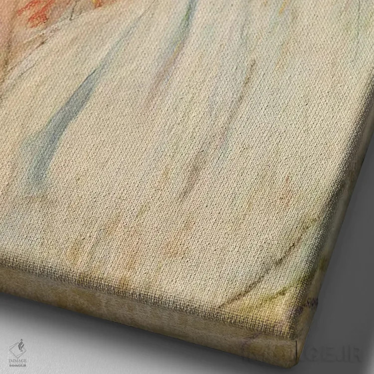 تابلو مادر و کودک، ۱۸۹۷ اثر مری استیونسون کاسات (نقاش آمریکایی) - نمای نزدیک بافت بوم