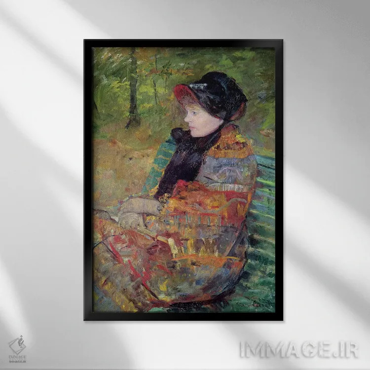 تابلو پرتره دوشیزه سی. لیدیا کاسات، ۱۸۸۰ اثر مری استیونسون کاسات (نقاش آمریکایی) - نمای قابدار مشکی