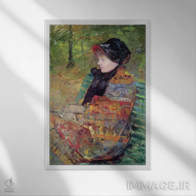 تابلو پرتره دوشیزه سی. لیدیا کاسات، ۱۸۸۰ اثر مری استیونسون کاسات (نقاش آمریکایی) - نمای قابدار سفید