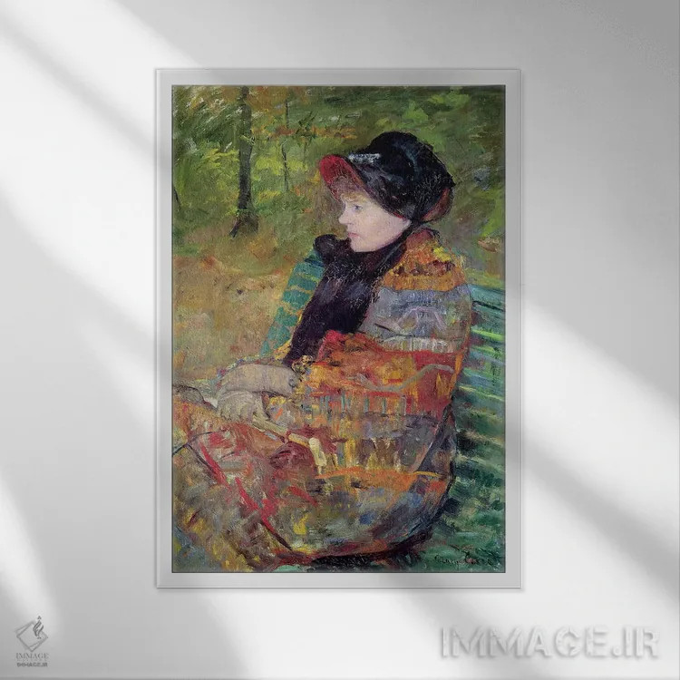 تابلو پرتره دوشیزه سی. لیدیا کاسات، ۱۸۸۰ اثر مری استیونسون کاسات (نقاش آمریکایی) - نمای قابدار سفید