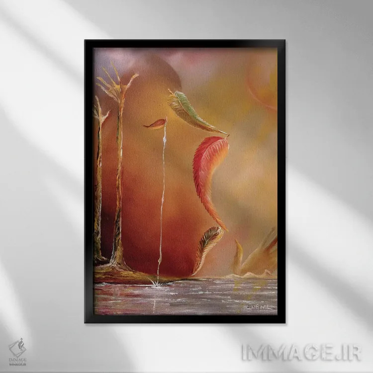 تابلو بحران زمین ۲ اثر آیکال بکفورد - نمای قابدار مشکی