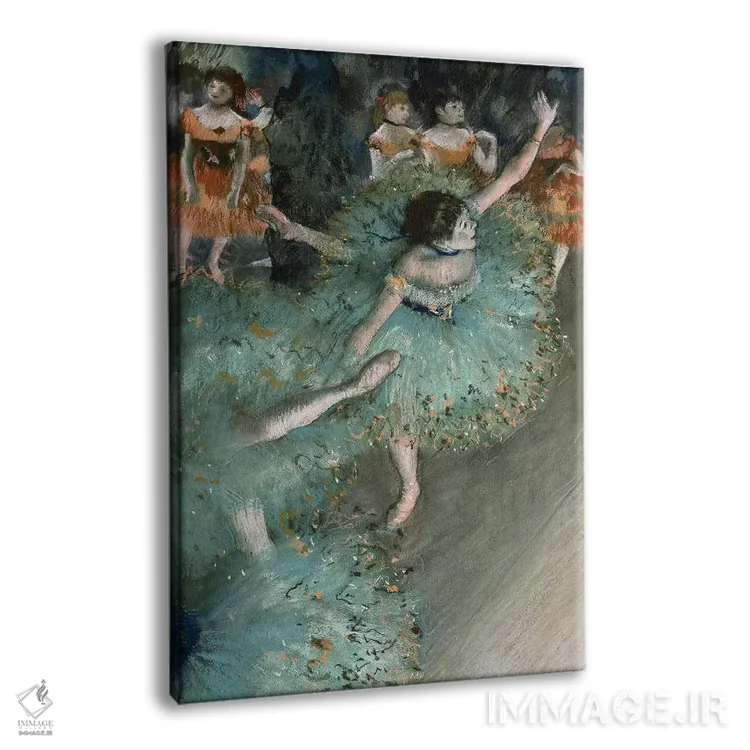 تابلو 1877-79,رقاص در حرکت (رقاص با لباس سبز)، ۱۸۷۷-۷۹ اثر ادگار دگا (نقاش و مجسمهساز فرانسوی) - نمای پرسپکتیو محصول