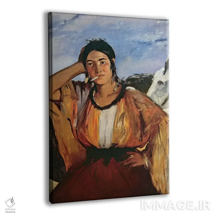 تابلو روما با سیگار (کولی) اثر ادوارد مانه (نقاش معروف فرانسوی) - نمای پرسپکتیو محصول