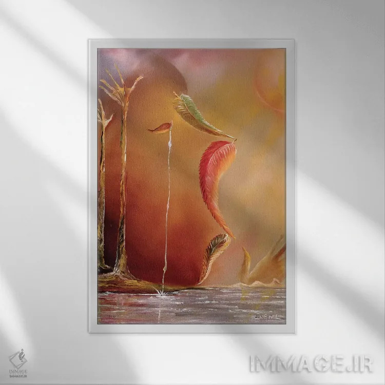 تابلو بحران زمین ۲ اثر آیکال بکفورد - نمای قابدار سفید