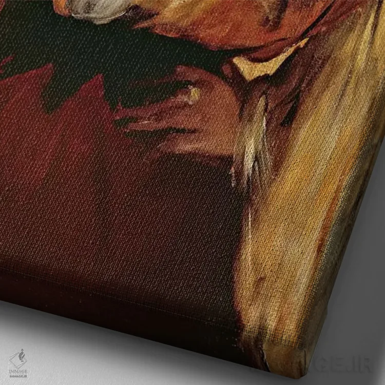 تابلو روما با سیگار (کولی) اثر ادوارد مانه (نقاش معروف فرانسوی) - نمای نزدیک بافت بوم