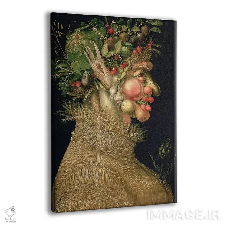 تابلو 1563,تابستان، ۱۵۶۳ اثر جوزپه آرچیمبولدو (نقاش سورئالیست ایتالیایی) - نمای پرسپکتیو محصول