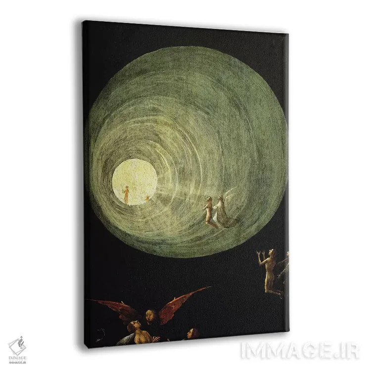 تابلو Ascent Of The Blessed,جزئیات قیف نیکی و نور، عروج سعادتمندان اثر هیرونیموس بوش - نمای پرسپکتیو محصول
