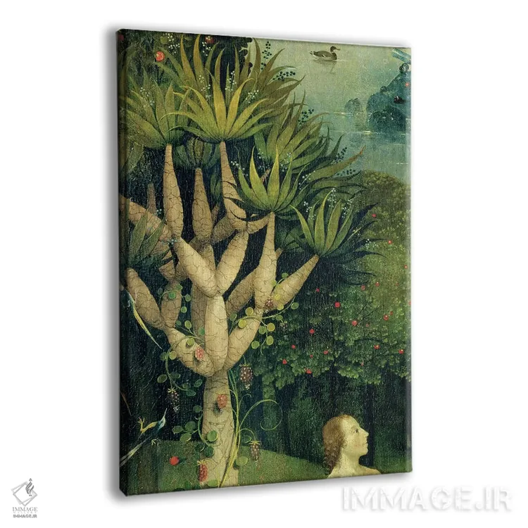 تابلو The Garden Of Earthly Delights, 1490-1500,جزئیات درخت دانش نیک و بد در بهشت، باغ لذتهای زمینی، ۱۴۹۰–۱۵۰۰ اثر هیرونیموس بوش - نمای پرسپکتیو محصول