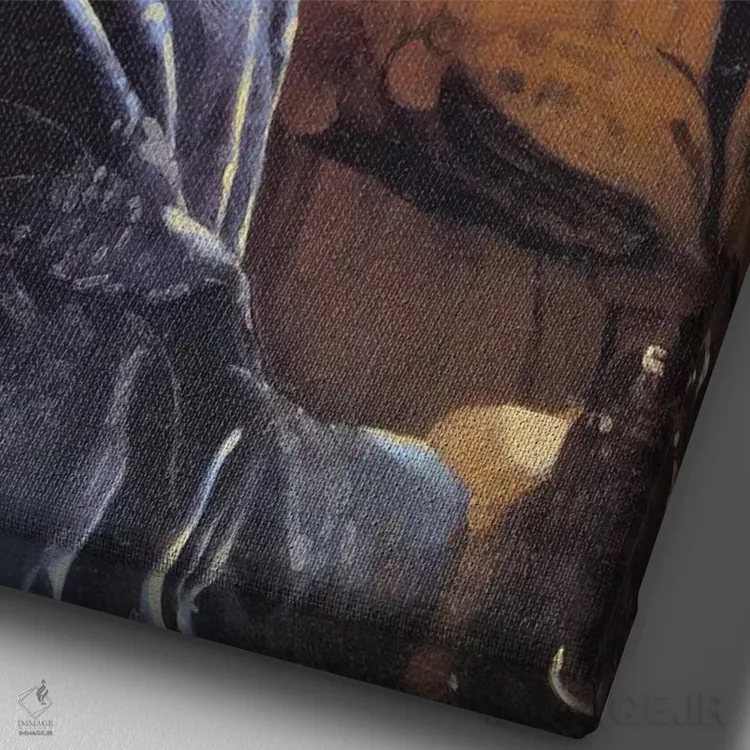 تابلو c.1665,دختر با کلاه قرمز، حدود ۱۶۶۵ اثر یوهانس ورمیر (نقاش هلندی) - نمای نزدیک بافت بوم