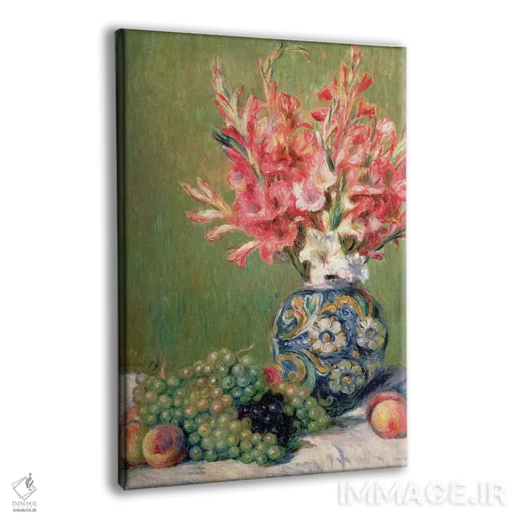 تابلو 1889,طبیعت بیجان میوهها و گلها، ۱۸۸۹ اثر پیر-اوگوست رنوار - نمای پرسپکتیو محصول