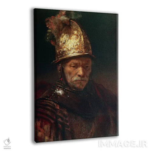 تابلو 1650-55,مرد با کلاهخود زرین، ۱۶۵۰–۵۵ اثر رمبرانت فان رَین (نقاش بزرگ هلندی) - نمای پرسپکتیو محصول