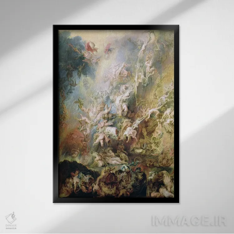 تابلو سقوط نفرینشدگان اثر پیتر پل روبنس - نمای قابدار مشکی