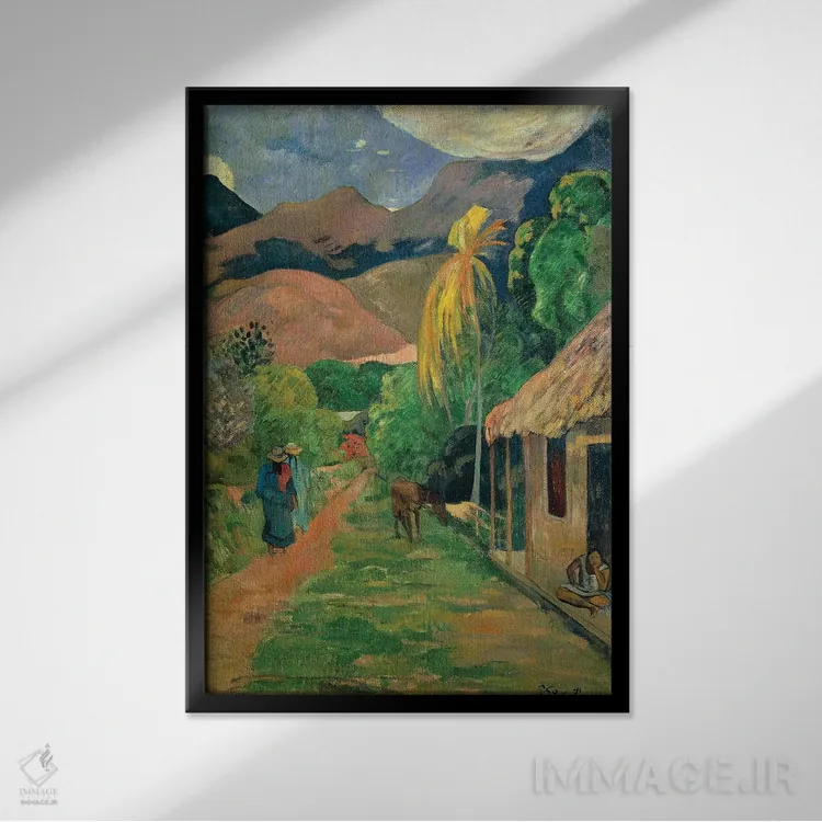 تابلو Toledo, Rue de Tahiti, 1891,اسپانیا، تولدو، خیابان تاهیتی، ۱۸۹۱ اثر پل گوگن - نمای قابدار مشکی