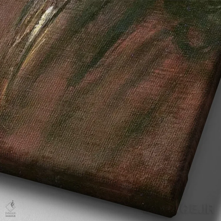 تابلو c.1648 (Gemaldegalerie),سر مسیح، حدود ۱۶۴۸ (گالری گمالده) اثر رمبرانت فان رَین (نقاش بزرگ هلندی) - نمای نزدیک بافت بوم