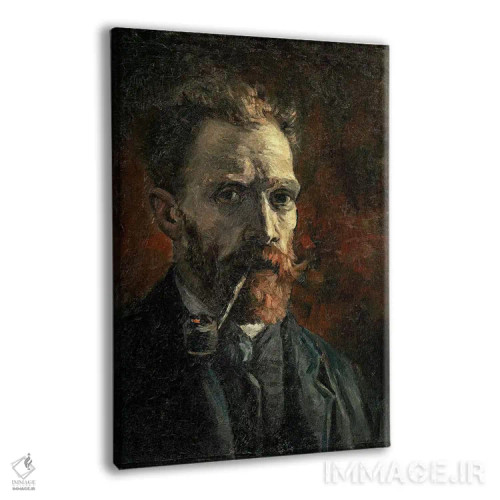 تابلو 1886,خودنگاره با پیپ، ۱۸۸۶ اثر ونسان ون گوگ (نقاش مشهور هلندی پستامپرسیونیسم) - نمای پرسپکتیو محصول