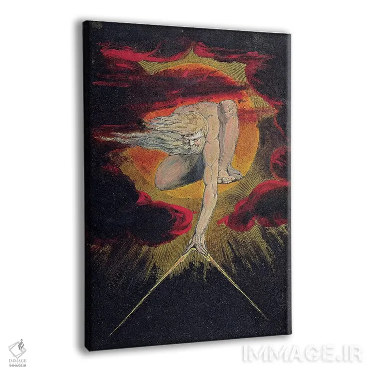 تابلو 1795,پیر روزگار (تصویرسازی از نسخه A "اروپا پیشگویی")، ۱۷۹۵ اثر ویلیام بلیک (نقاش و شاعر انگلیسی) - نمای پرسپکتیو محصول