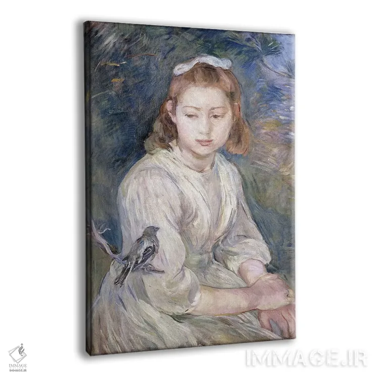 تابلو دختر کوچکی با پرنده، ۱۸۹۱ اثر برته موریسو (نقاش فرانسوی امپرسیونیست) - نمای پرسپکتیو محصول