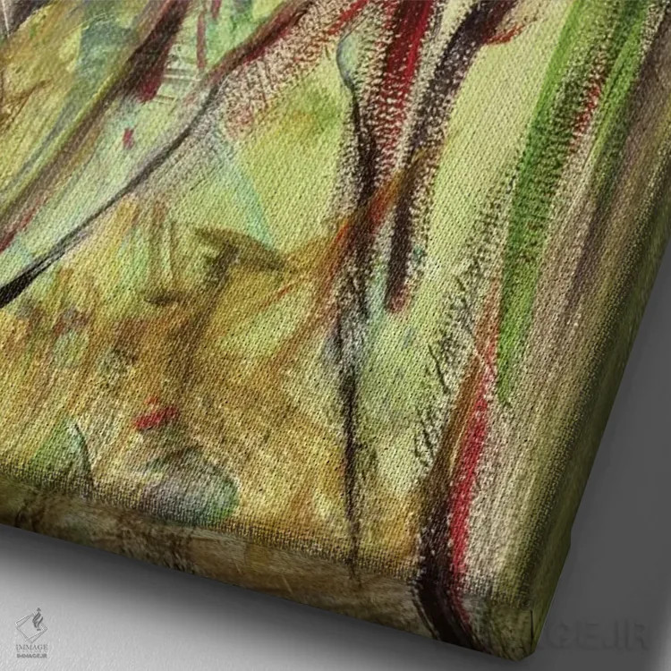 تابلو روز بادخیز اثر آیکال بکفورد - نمای نزدیک بافت بوم