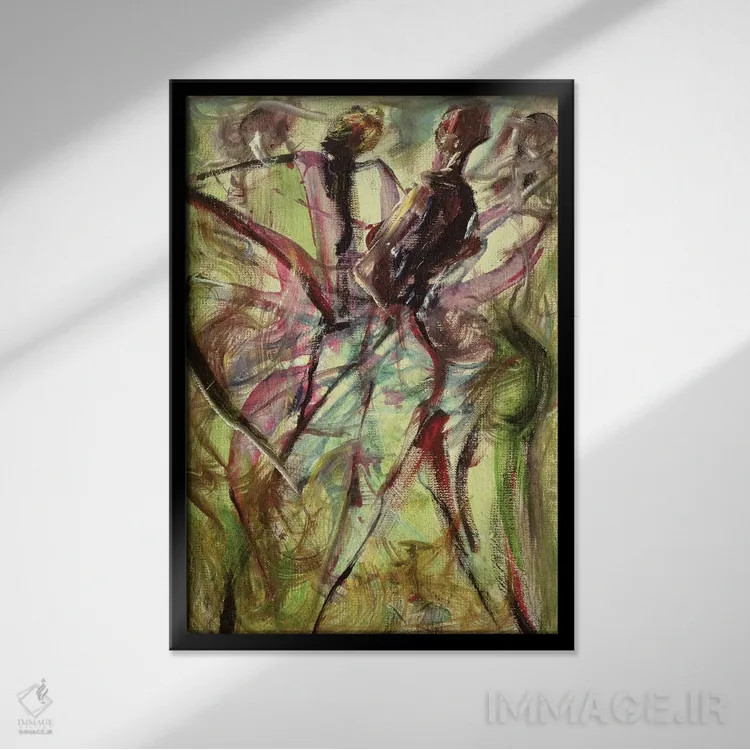 تابلو روز بادخیز اثر آیکال بکفورد - نمای قابدار مشکی