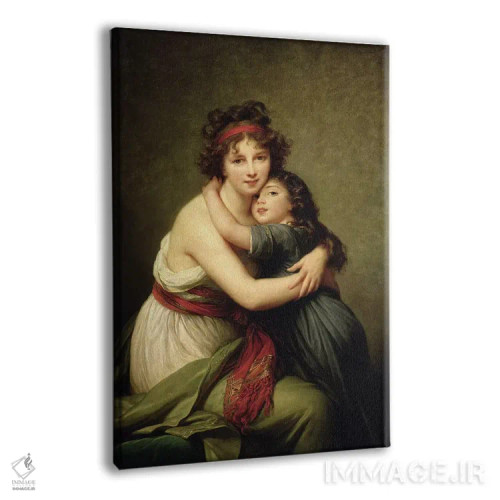 تابلو مادام ویژه-لبرن و دخترش ژان-لوسی-لوییز، ۱۷۸۹ اثر الیزابت لوئیز ویژه لو برن (نقاش فرانسوی) - نمای پرسپکتیو محصول